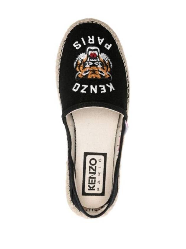 Tiger Canvas Espadrilles Black - KENZO - BALAAN 4