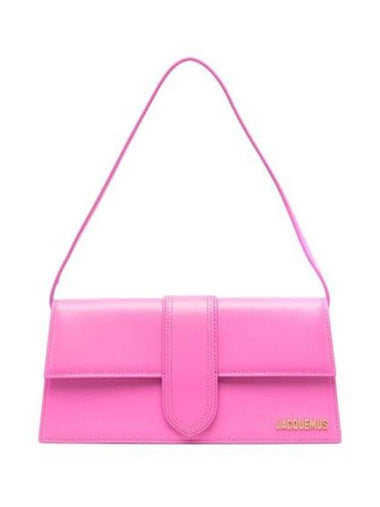 Le Bambino Long Flap Shoulder Bag Neon Pink - JACQUEMUS - BALAAN 1