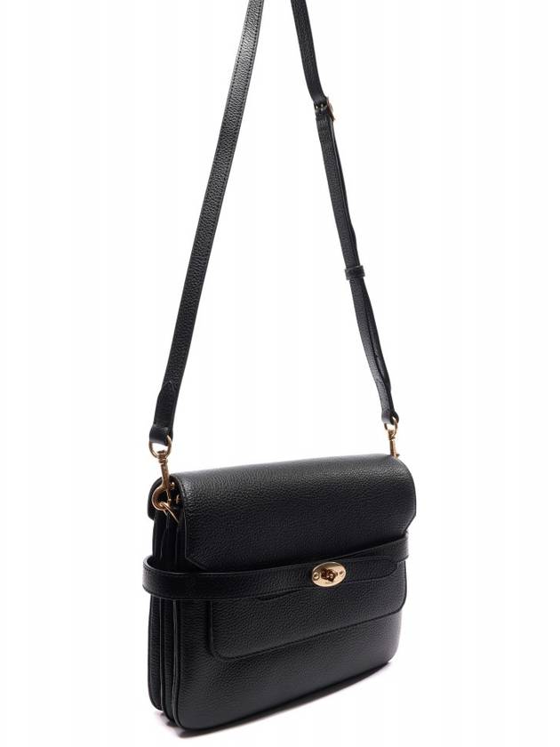 Women's Belted Bayswater Leather Cross Bag Black - MULBERRY - BALAAN 4