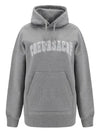 Coeur Sacre Embroidered Lettering Logo Hoodie Grey - AMI - BALAAN 2