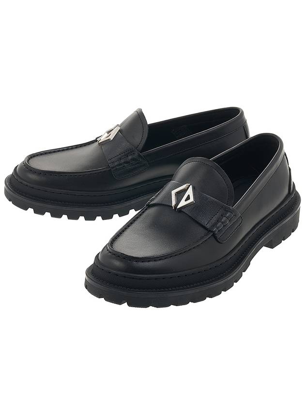 Explorer CD Diamond Canvas Smooth Calfskin Loafers Black - DIOR - BALAAN 2