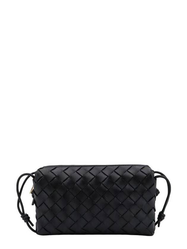 Intrecciato Small Leather Cross Bag Black - BOTTEGA VENETA - BALAAN 1