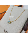 Pop H Pendant Mini PopAche Necklace Necklace Blue Jeans Yellow Gold - HERMES - BALAAN 4