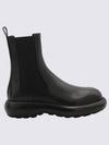 Round Toe Calf Leather Chelsea Boots Black - JIL SANDER - BALAAN 6