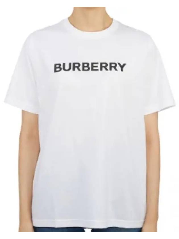 Logo Print Cotton Short Sleeve T-Shirt White - BURBERRY - BALAAN 2