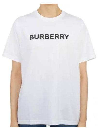 Logo Print Cotton Short Sleeve T-Shirt White - BURBERRY - BALAAN 2