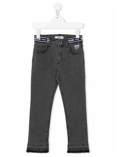 Kids Logo Band Skinny Jeans Gray MS027742 127 - MSGM - BALAAN 1