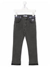 Kids Women Logo Band Skinny Jeans MS027742 127 - MSGM - BALAAN 2