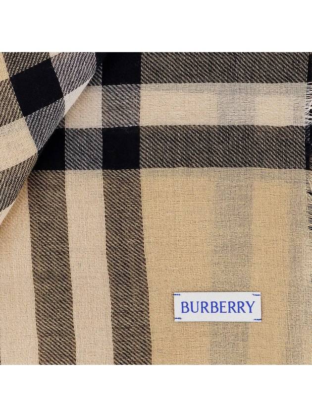 Vintage Check Wool Scarf Beige - BURBERRY - BALAAN 5