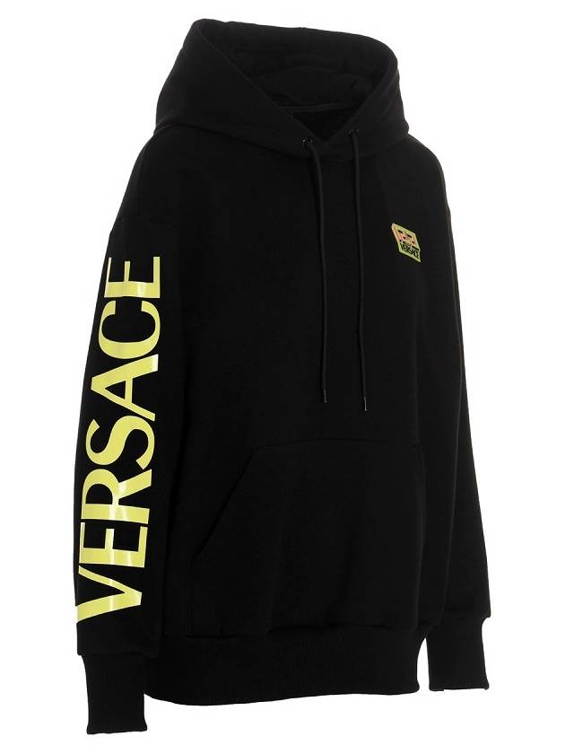 logo hooded top black - VERSACE - BALAAN.