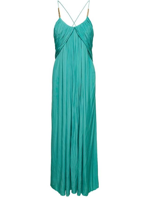 Cross Back Strap Long Dress - LANVIN - BALAAN 1