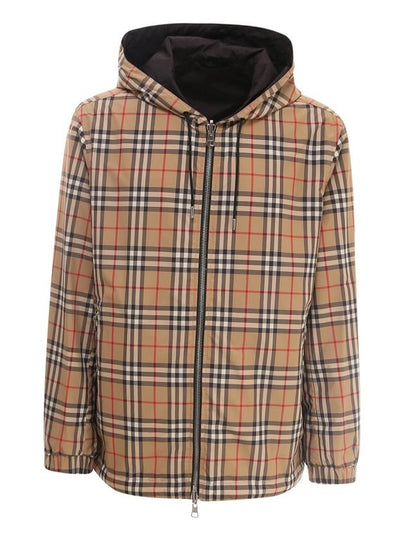 Reversible Vintage Check Hooded Jacket Archive Beige - BURBERRY - BALAAN 2