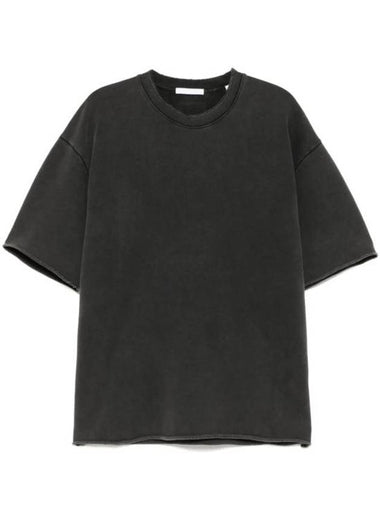 Garment Dyed Upstate Crew Neck Short Sleeve T-Shirt Black - HELMUT LANG - BALAAN 1