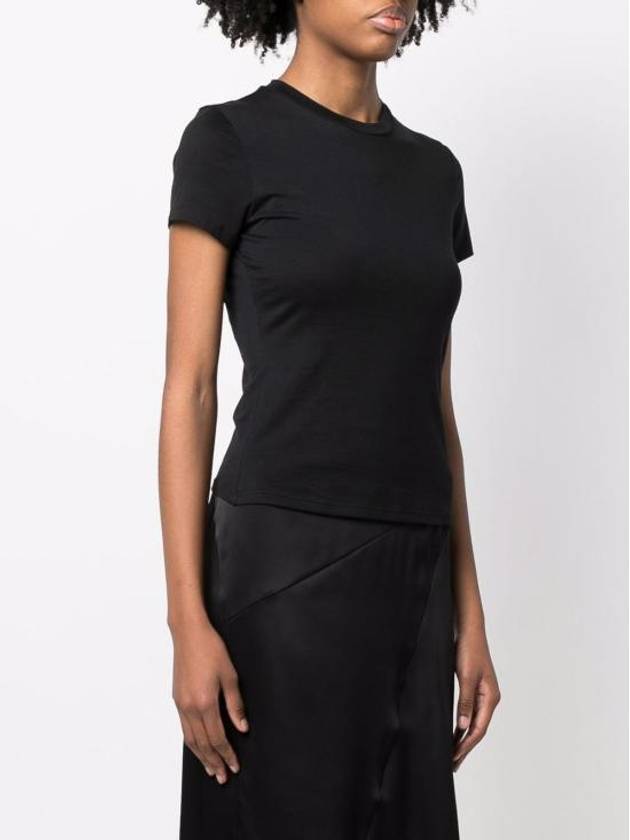 Women's Tiny Cotton Short Sleeve T-Shirt Black - THEORY - BALAAN 6