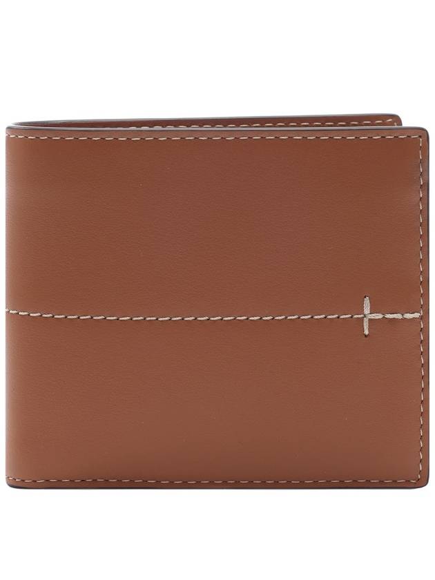 Center Stitch Half Wallet Brown - TOD'S - BALAAN 3