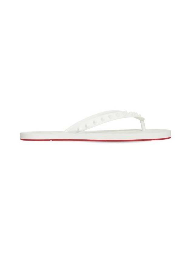 Ruby Rubber Flip Flops White - CHRISTIAN LOUBOUTIN - BALAAN.