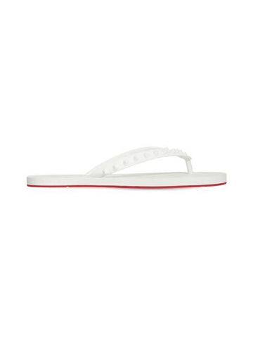 Ruby Rubber Flip Flops White - CHRISTIAN LOUBOUTIN - BALAAN.