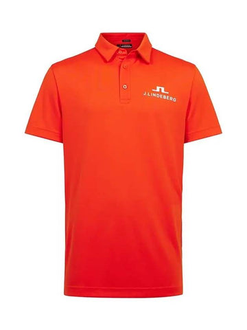 Fit Tour Polo TShirt GMJT06914 G016 TANGERINE TANGO - J.LINDEBERG - BALAAN 1