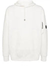 Diagonal Raised Fleece Lens Hoodie White - CP COMPANY - BALAAN 2