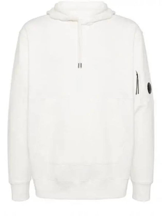 Diagonal Raised Fleece Lens Hoodie White - CP COMPANY - BALAAN 2