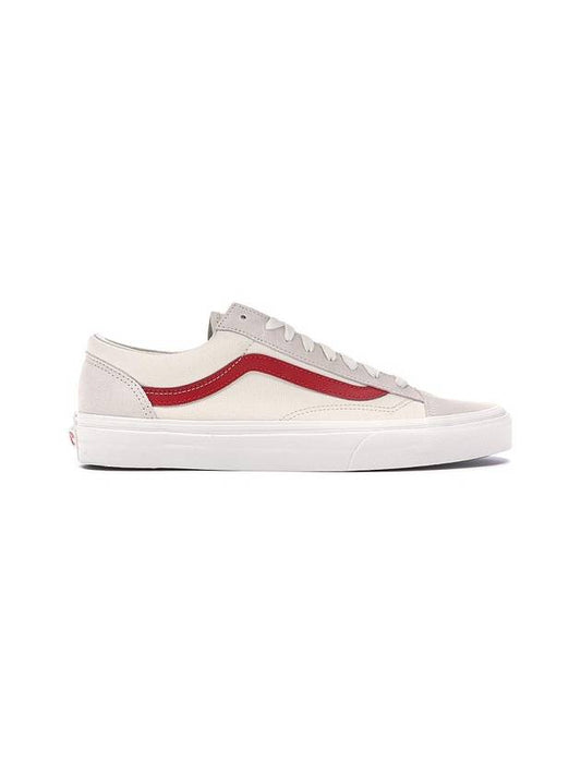 Style 36 Marshmallow Low Top Sneakers White Red - VANS - BALAAN 1