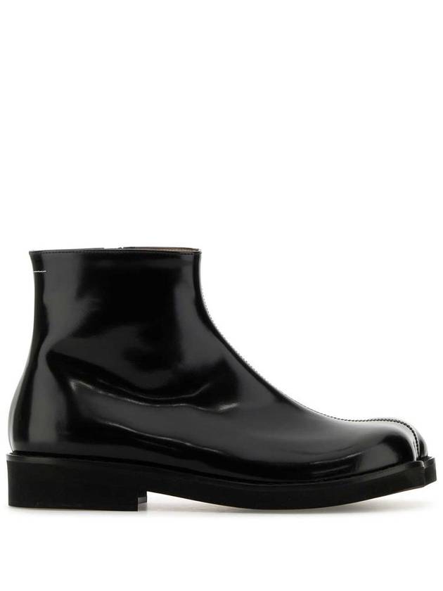 Trunk Leather Ankle Boots Black - MAISON MARGIELA - BALAAN 2