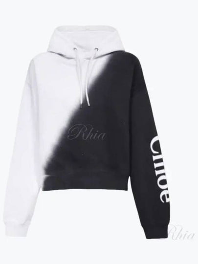 Printed Hoodie Sweater Black White - CHLOE - BALAAN 2