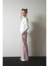 one pocket pants pink stripe - FOR THE WEATHER - BALAAN 7