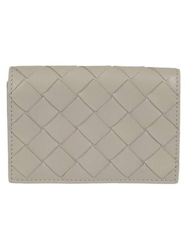 Intrecciato Flap Business Card Wallet Grey - BOTTEGA VENETA - BALAAN 1