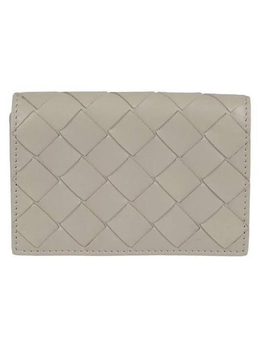 Intrecciato Flap Business Card Wallet Grey - BOTTEGA VENETA - BALAAN 1