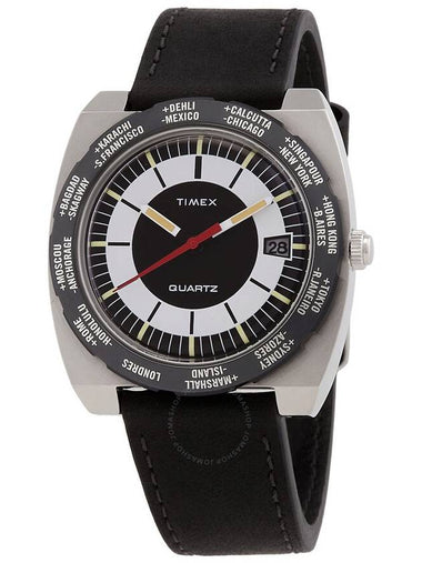 Timex World Time Reissue Quartz Black Dial Men's Watch TW2V69500 - TIMEX - BALAAN 1