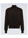 Wool Silk Turtleneck Cardigan Black - TOM FORD - BALAAN 2