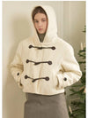 Women's Ender Toggle Short Double Coat Cream - MICANE - BALAAN 4