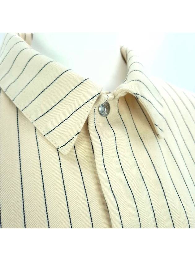 striped long sleeve shirt jacket - DIOR - BALAAN 5