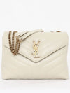 Bronze Monogram Loulou Matelasse Y Leather Small Shoulder Bag Blanc Vintage - SAINT LAURENT - BALAAN 4