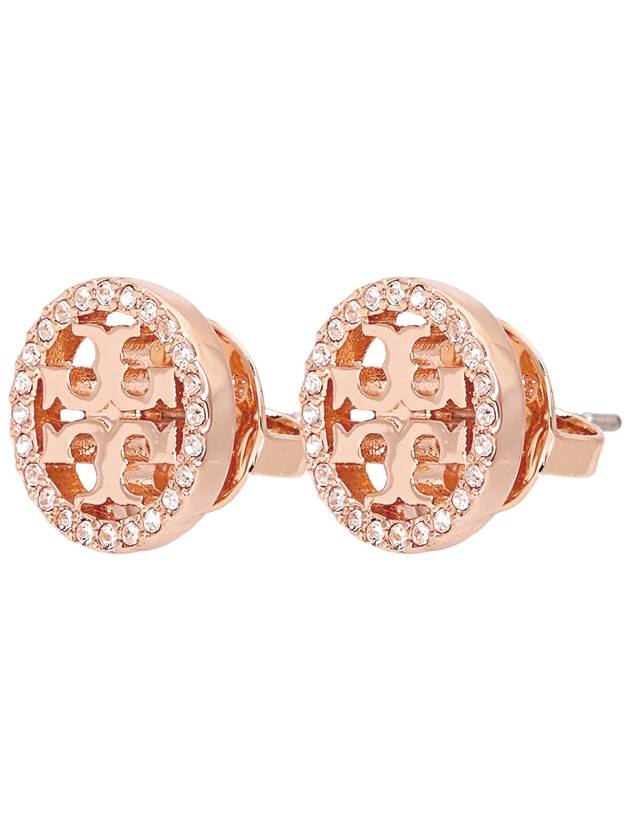 Miller Crystal Stud Earrings Rose Gold - TORY BURCH - BALAAN 2