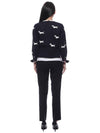 Hector Intarsia Cardigan Navy - THOM BROWNE - BALAAN 6