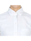 Women's Hidden Three Stripes Oxford Classic Shirt White - THOM BROWNE - BALAAN 8