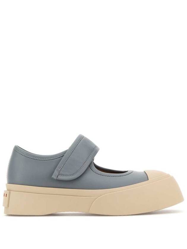 Women's Mary Jane Leather Low Top Sneaker Gray - MARNI - BALAAN 2