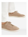 Almond Toe Leather Low Top Sneakers Sand Beige - BRUNELLO CUCINELLI - BALAAN 3