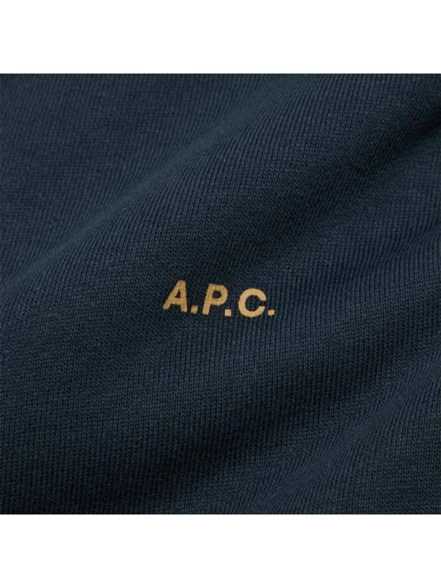 Boxy Micro Logo Hoodie Navy - A.P.C. - BALAAN 4