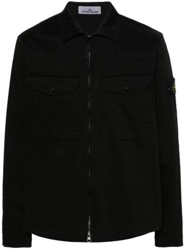 Two-pocket Overshirt Zip-up Jacket Black - STONE ISLAND - BALAAN 2