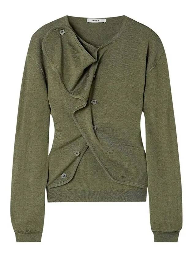 Trompe L'Oeil Cardigan Light Olive - LEMAIRE - BALAAN 2