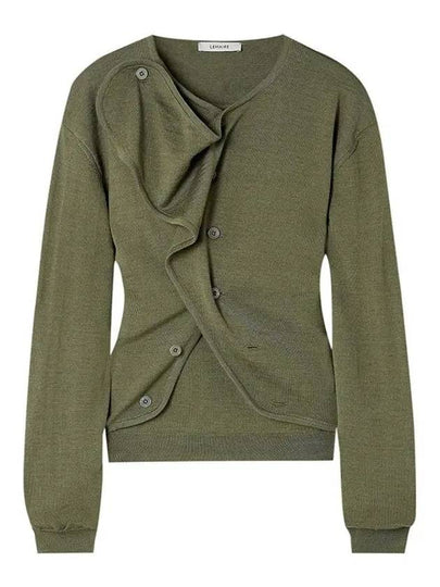 Trompe L'Oeil Cardigan Light Olive - LEMAIRE - BALAAN 2