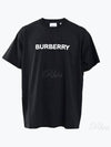 Logo Print Cotton Short Sleeve T-Shirt Black - BURBERRY - BALAAN 2