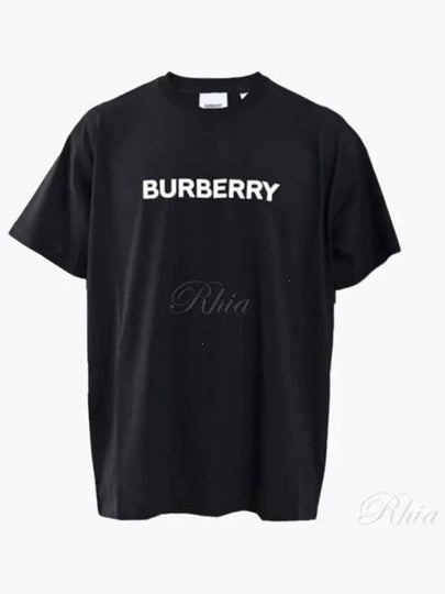 Logo Print Cotton Short Sleeve T-Shirt Black - BURBERRY - BALAAN 2