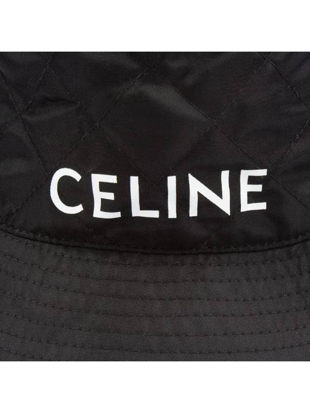 Logo Quilting Nylon Bucket Hat Black - CELINE - BALAAN 5