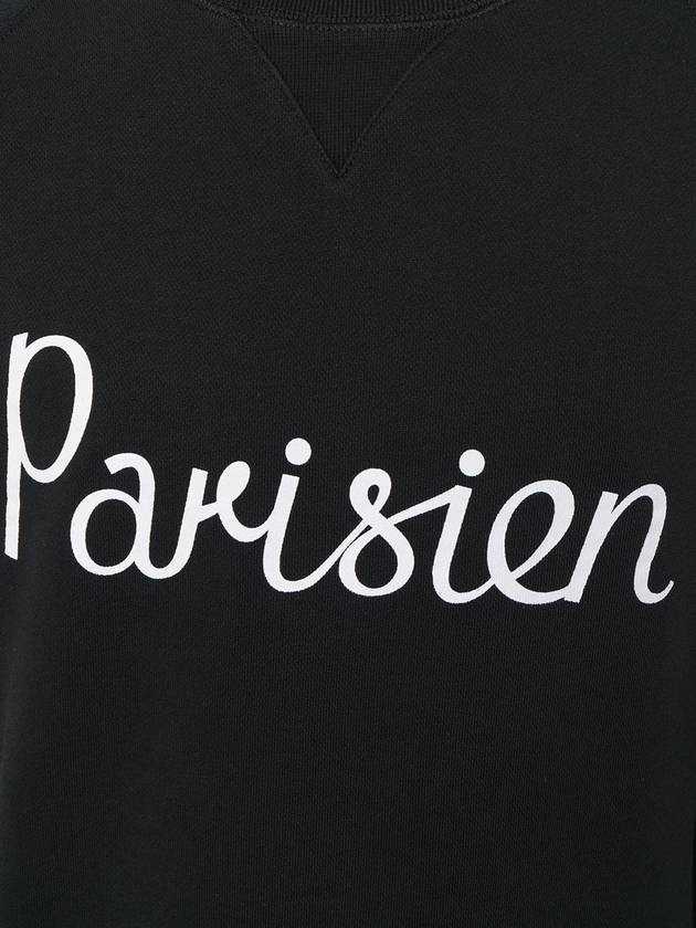 Parisian Classic Cotton Sweatshirt Black - MAISON KITSUNE - BALAAN 6