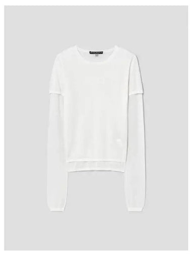 Women s layered knit t shirt white domestic product GM0024052804947 - TOTEME - BALAAN 1