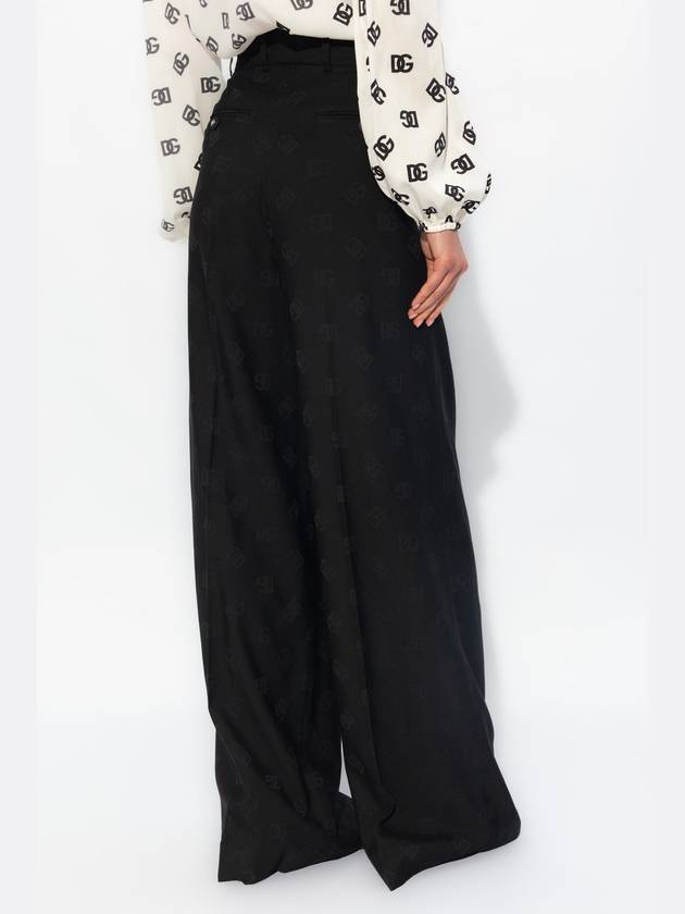 Logo Jacquard Wool Palazzo Pants FTCP2TFJ2CI - DOLCE&GABBANA - BALAAN 5